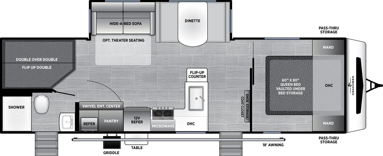 Freedom Express Ultra Lite 288BHDS Floorplan